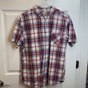 (🍎4 For $15)True Craft men’s large short sleeve button down